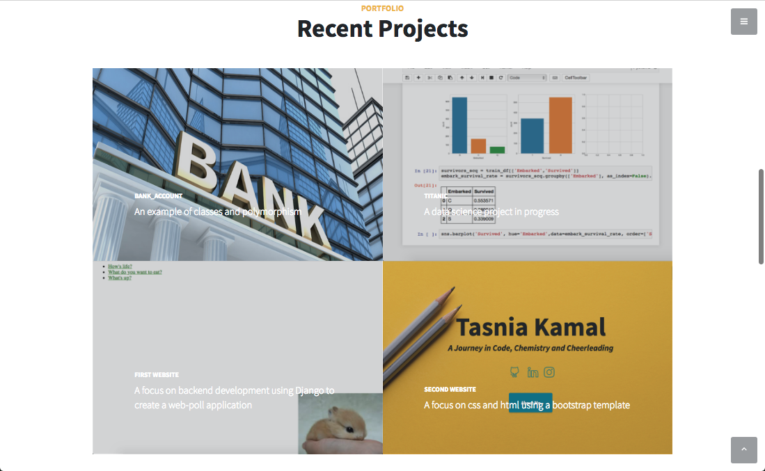 new edited bootstrap recent projects section