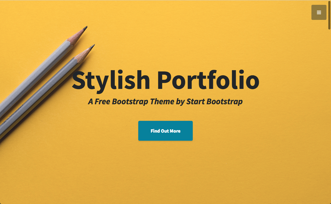 original bootstrap landing section