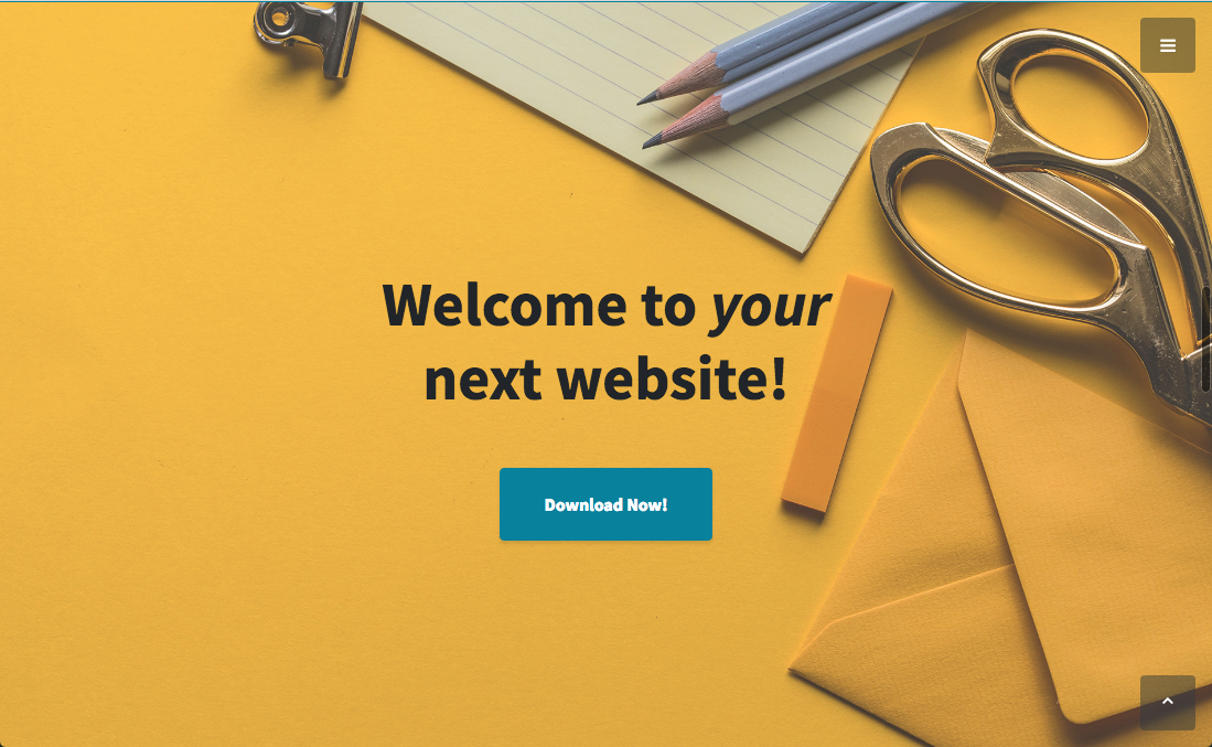 original bootstrap welcome to your new website section